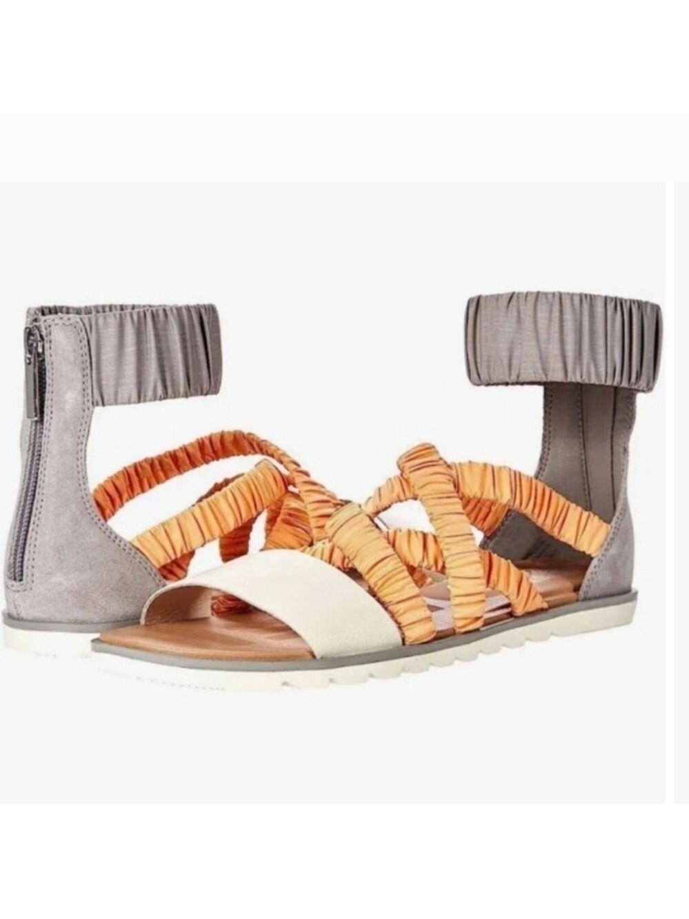 SOREL Ella II Ankle Strap Sandal Chrome Gray NWOB